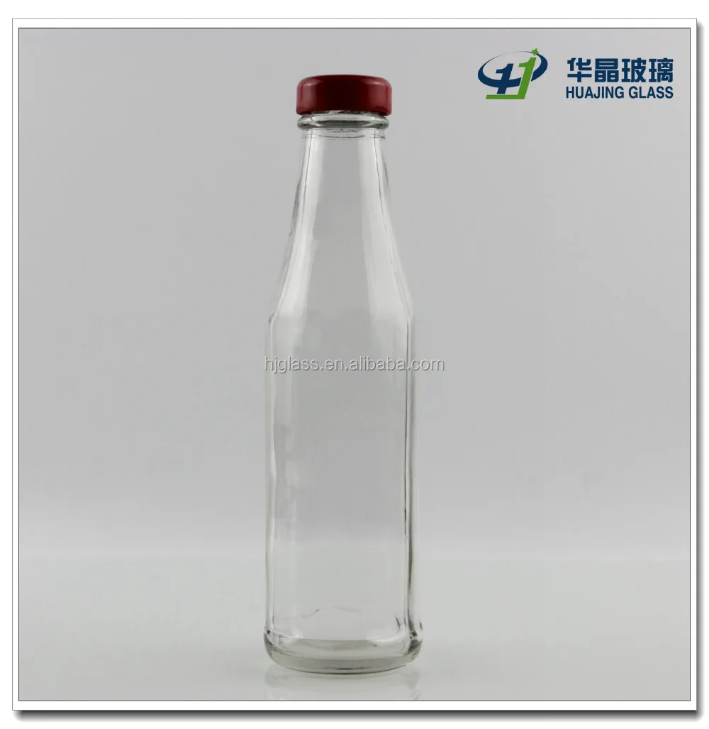 250ml 8oz High Quality Clear Glass Salad Dressing Bottles With Screw
