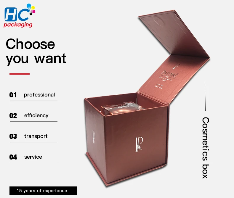 luxury cardboard magnetic packaging box for cosmetic gift