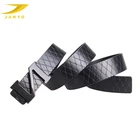 New style carbon fiber buckle soft genuine leather belts for men