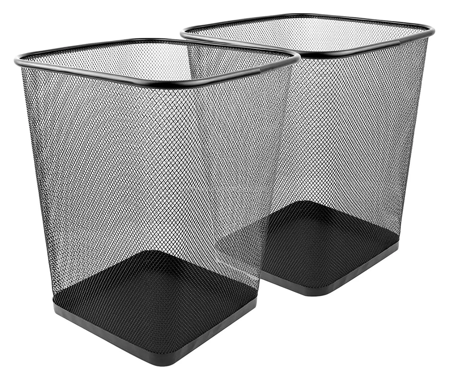 open square waste paper basket trash can waste container garbage