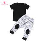 boy black short sleeve top matching pants boutique kids clothing newborn baby clothes