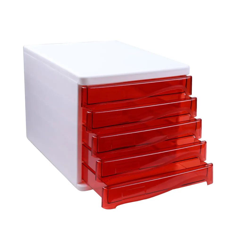 Office File Storage A4 Size Plastic Drawer Storage Cabinets With 5