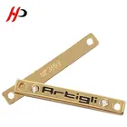 Eco-Friendly Metal Label Name Fashion Swimwear Designer Gold Brand Maker Logo Custom Metal Label Tag for Clothes