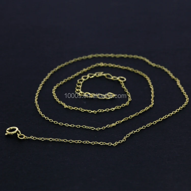wholesale 925 italian sterling silver chain with gold plated