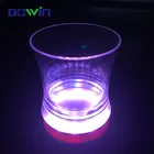Professional frosted Acrylic led ice bucket paint gold lighting base