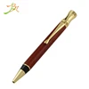 European Italy Stylish Design Short Mini Push Click Ballpoint pen With rosewooden material kits golden trim