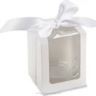 Wine shot glass packaging box with clear pvc window