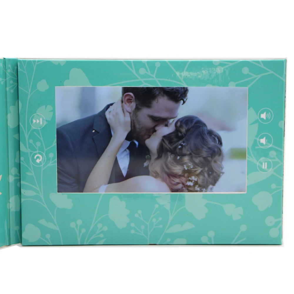7 inches lcd video card,video brochure,video booklet for wedding