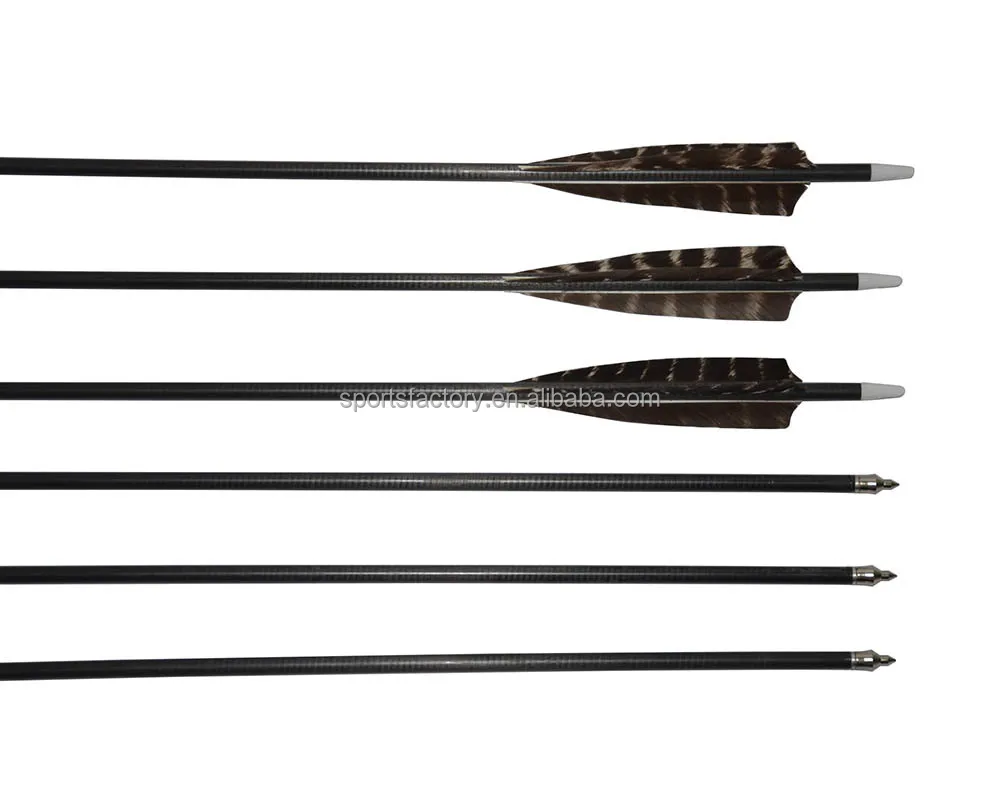 Wholesale Archery Carbon Fiber Arrows Fletching And Nock Carbon Arrows