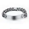 2018 New Men's stainless steel chain bracelet bent bar cross stainless steel bracelet