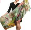 Fashion Women's Long 100% Silk Chiffon Wrap Ladies Shawl Digital Print Scarf