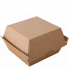 Disposable kraft paper hamburger packaging carton