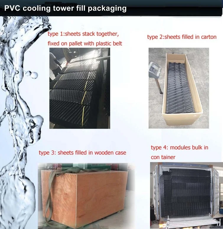 305mm*1830mm Cross flow cooling tower fill/PVC filler for cooling tower