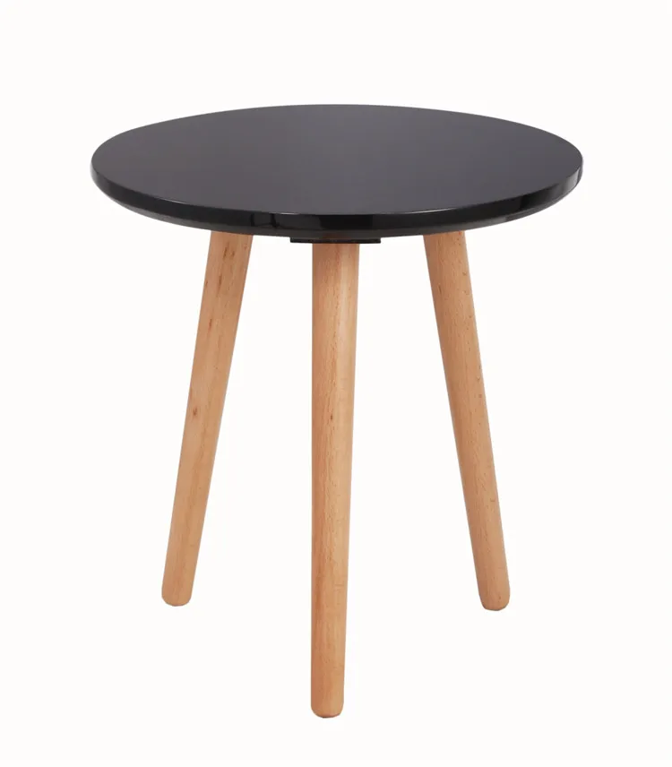 High gloss MDF three legs side table