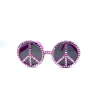 Excellent quality round lens pink glasses women kaleidoscope party retro Rave festival women sunglasses