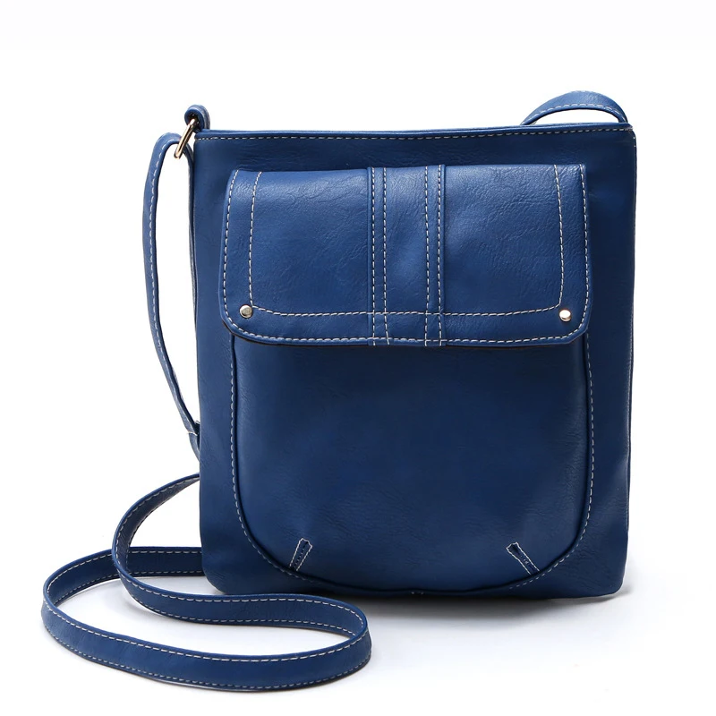 New Vintage Women's Shoulder handbags pu leather Crossbody Bags Double compartment zips bolsa feminina women messenger bags