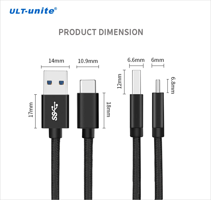 USB 3.0 Type A &agrave; C&acirc;ble De Type C pour Amazon Top Seller Tress&eacute; Android c&acirc;ble de recharge pour t&eacute;l&eacute;phone portable - ANKUX.COM