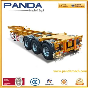 high quality 20ft 2 axle skeletal container semi trailer