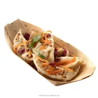Pine wood boat tableware wedding plates disposable bamboo wood tray