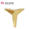 Discount price iron gold finishing Y shape luxury furniture legs with rubber