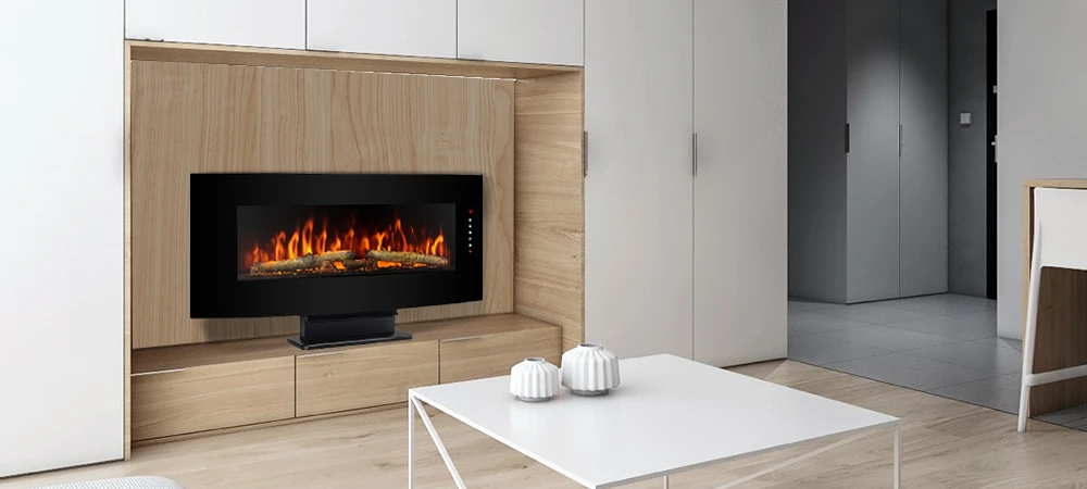42 Inch Multi Color Flame Remote Control With White And Black