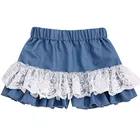 Fashion Summer Lace Denim Shorts Ruffles Jeans Shorts For Baby Girl