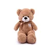 2019 Custom peluches logo big long hair brown stuffed teddy bears soft plush stuffed bear toy