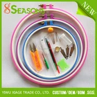 High Quality Embroidery Supplies Fuchsia Plastic Punch Embroidering Hoop