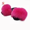 Light Pvc Sole Low Price Real Fur Sandals Wholesale Women Slippers