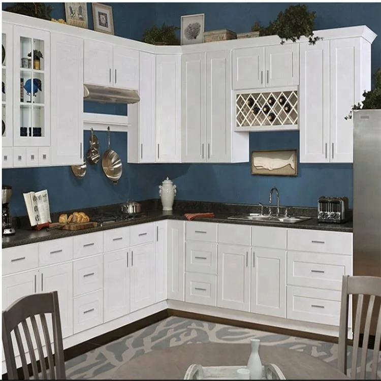 2019 Hot Sell Classic Style Wooden Kitchen Cabinet With Shaker