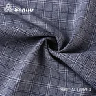 Manufacturer factory custom Cationic polyester and rayon four way spandex plain linen fabric for suit