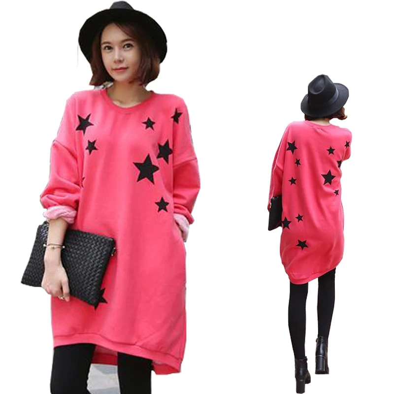 Maternity Clothing Fall Winter Thickening Sweatershirt Fashion Plus Size Loose Long-sleeve Pullover Hoodies Outerwear