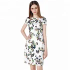 Printed Dress with Sleeves One Piece Ladies Short A Line Elegant Casual Summer Maxi Online Dress