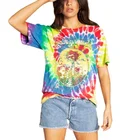 Vintage Sublimation Short Sleeve Tie Dye Women T Shirts