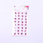 round plastic toys wiggle eyes with eyelash, toy eyes sticker