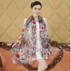 Fashion Digital Printed Chiffon scarf women hijab silk For Ladies