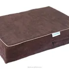 Eyelid Design MicroSuede Cover Memory Foam Pet Dog Bed -Chocolate color