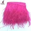 for Wedding Carnival costume decoration 13-15cm Rose Red Ostrich Feather Trim