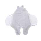 2018 fashion super soft sherpa bear throw babies kids hooded quilt swaddle blankets sleeping bag baby blanket for winter