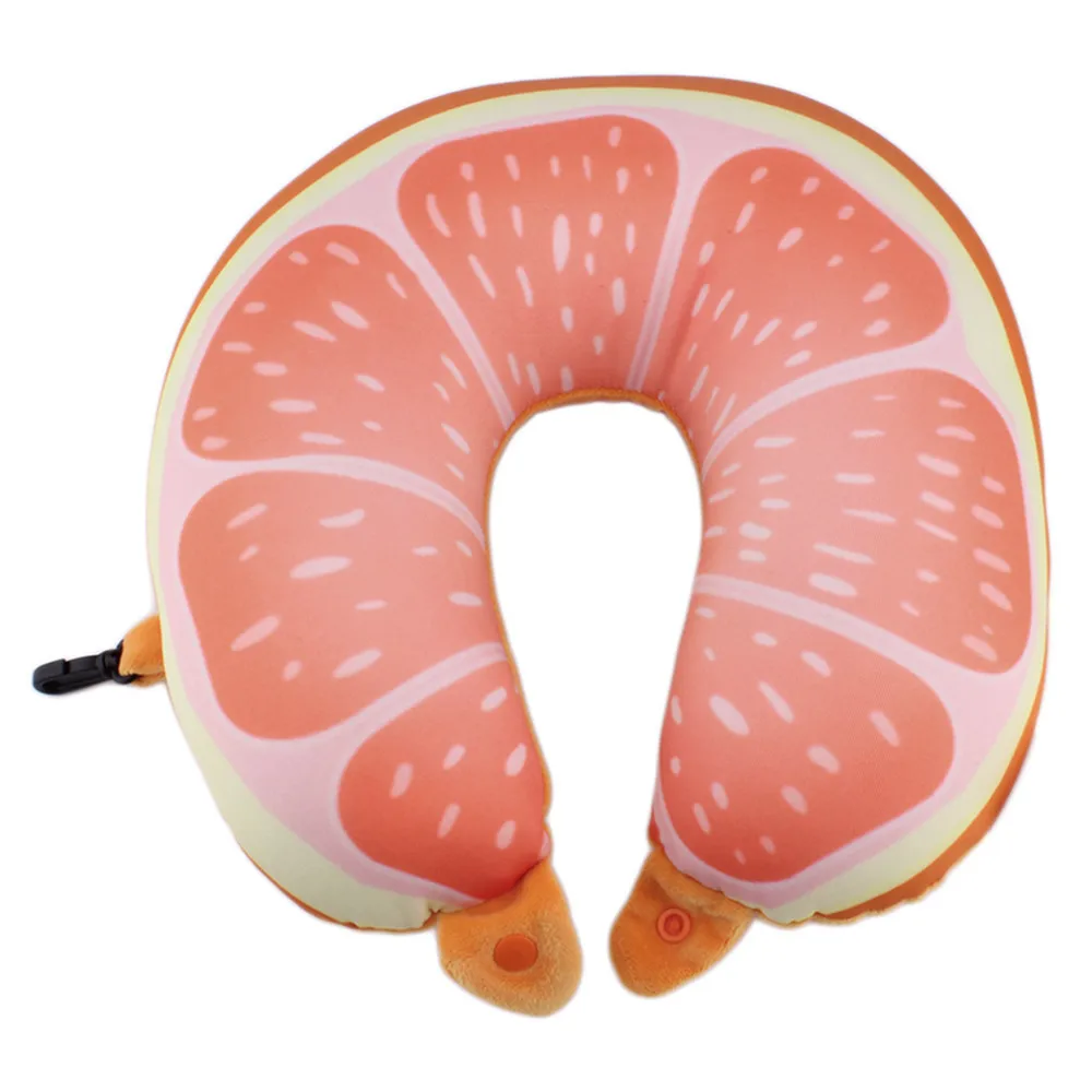 Fruit U Shaped Pillow Cushion Nanoparticles Neck Pillow Car Travel Pillow