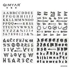 Nail Sticker Nails Girls Nail Black Letter Pattern Sticker For Nails Art Decoration For Girls