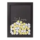 Custom Personalised Alternative Wood Wedding Guest Book with Wooden Hearts