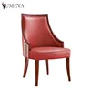 Banquet hall pu leather seat wooden banquet dining chair with 10 years warranty for sale
