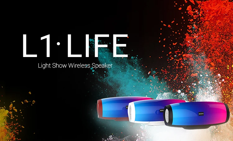 SODO Wireless Bluetooth Portable Speaker with HD Sound and Bass Bulit-in mic Handsfree Calling BT Speaker(RED) LED L1 - ANKUX.COM