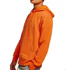China cheap bulk 80% cotton 20% polyester blank hoodies wholesale orange pullover hoodie