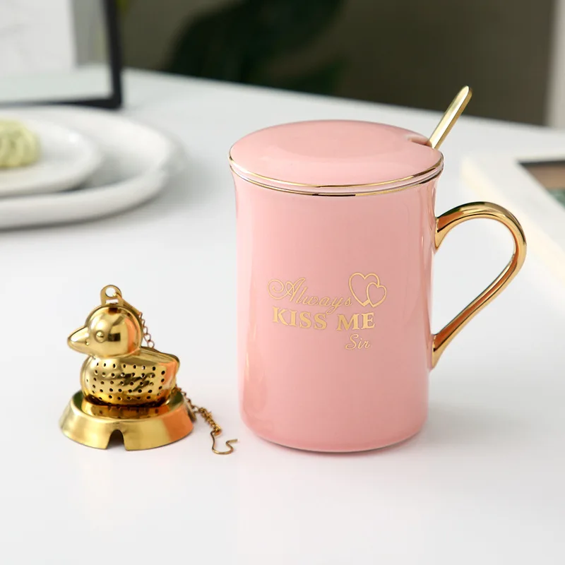 amazon supplier ceramic coffee mug gift box tea filter mug