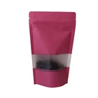 coffee stand up pouch with window snack kraft paper bag snack window snack window for food