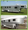 3 horse gooseneck horse trailers for sale ,cheap horse box trailer with living quarter, camper horse floats China