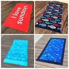 100% Oversized Large Beach Towels Factory OEM Custom Personalized Logo Reactive Printed 100% Cotton Fabric Rectangle Large Oversized Terry Cotton Beach Towel