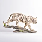 Polyresin material wild animal wholesale resin tiger figurines